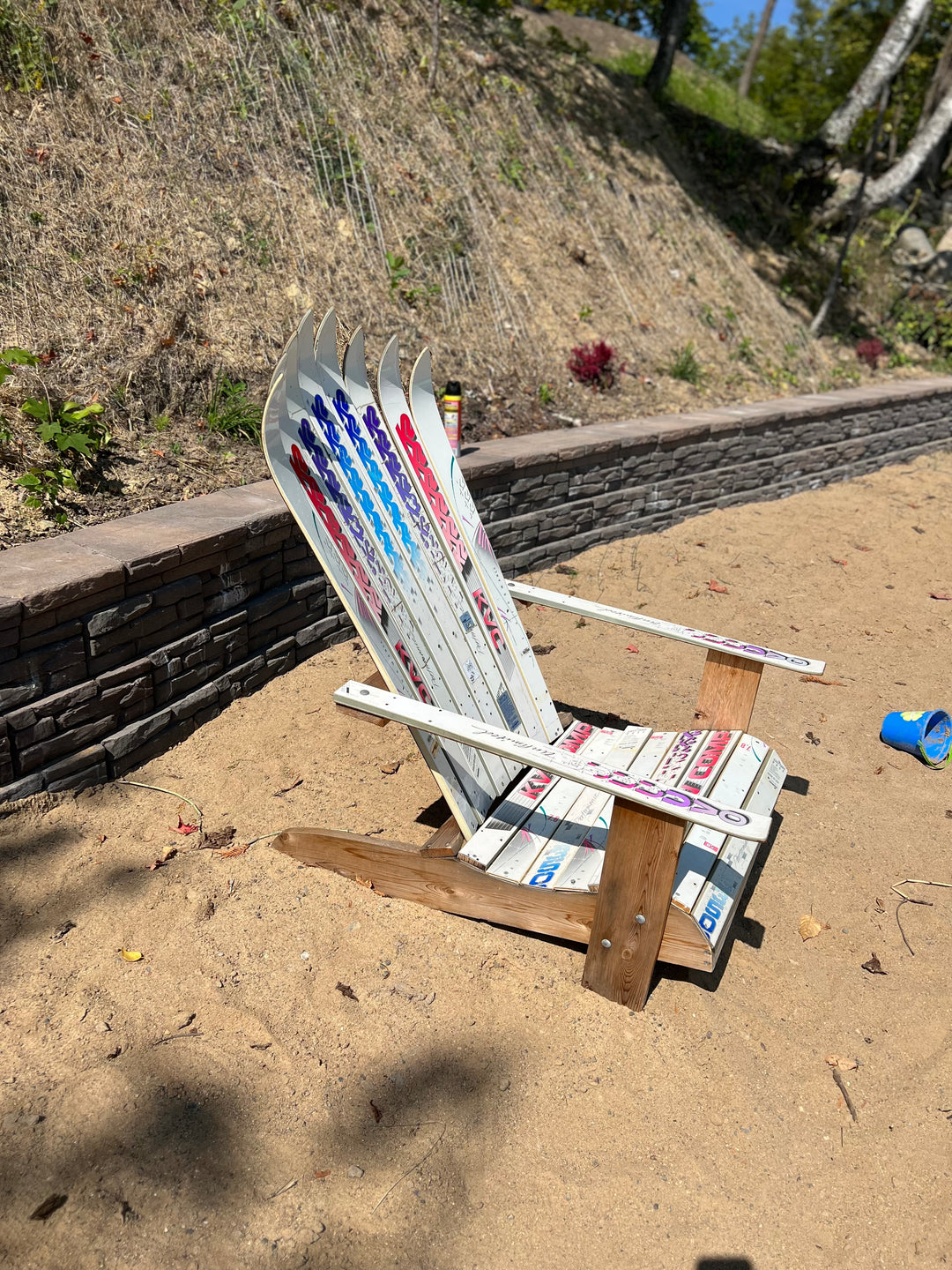 SOLD - Downhill Alpine Ski Adirondack Chair - Vintage Retro K2