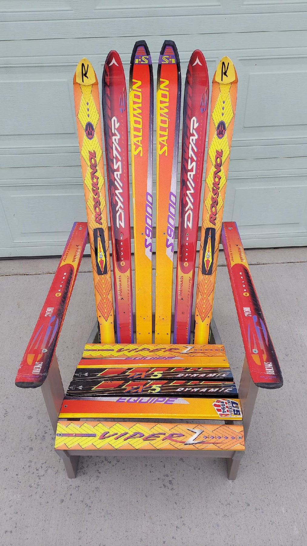 old rossignol skis salomon SOLD - Downhill Alpine Ski Adirondack Chair