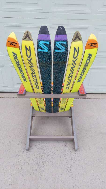 old rossignol skis salomon SOLD - Downhill Alpine Ski Adirondack Chair